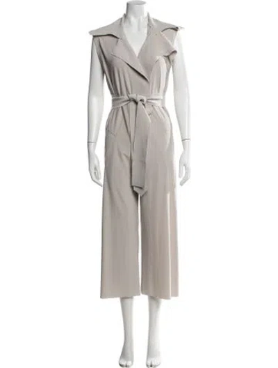 Pre-owned Norma Kamali V-neck Jumpsuit In Neutral