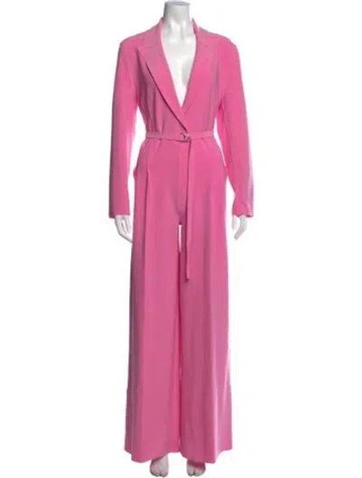 Pre-owned Norma Kamali V-neck Jumpsuit In Pink