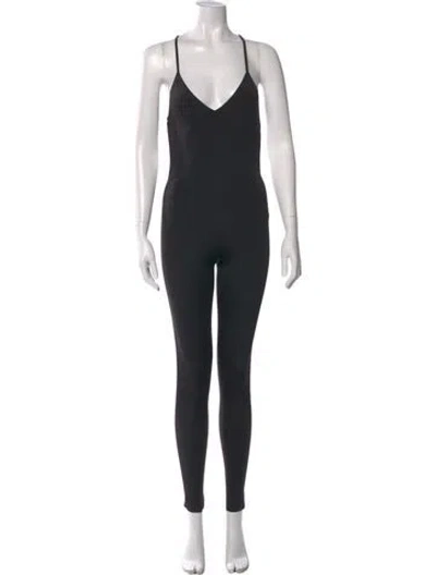 Pre-owned Norma Kamali V-neck Jumpsuit W/ Tags In Black