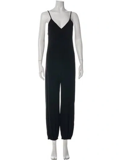 Pre-owned Norma Kamali V-neck Jumpsuit W/ Tags In Black