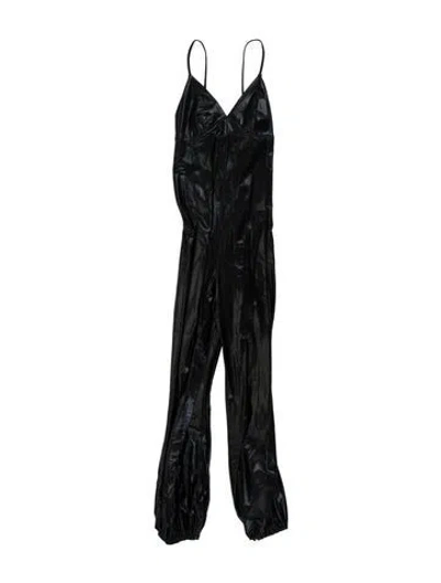 Pre-owned Norma Kamali V-neck Jumpsuit W/ Tags In Black