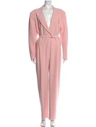 Pre-owned Norma Kamali V-neck Jumpsuit W/ Tags In Pink