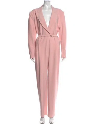 Pre-owned Norma Kamali V-neck Jumpsuit W/ Tags In Pink