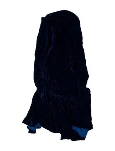 Pre-owned Norma Kamali V-neck Long Dress In Blue