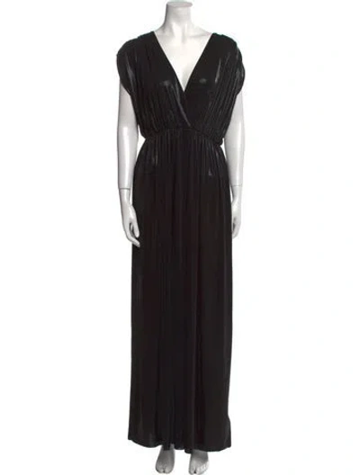 Pre-owned Norma Kamali V-neck Long Dress W/ Tags In Multi