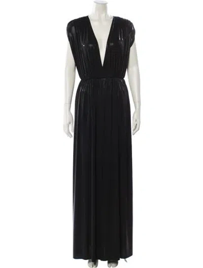 Pre-owned Norma Kamali V-neck Long Dress W/ Tags In Multi