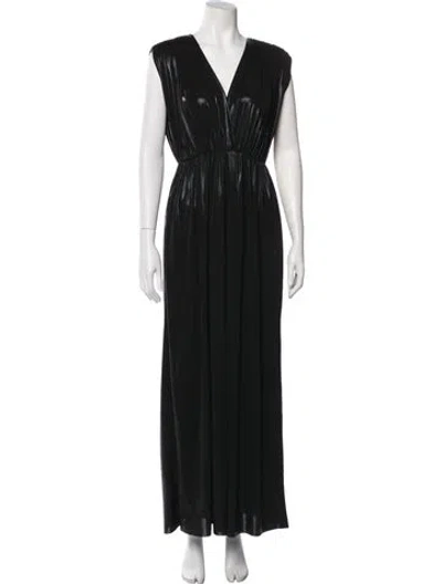 Pre-owned Norma Kamali V-neck Long Dress W/ Tags In Multi