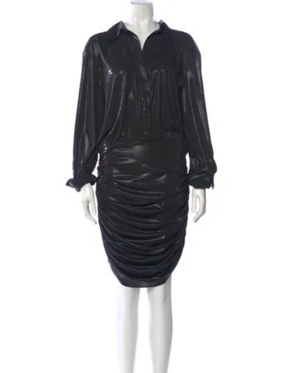 Pre-owned Norma Kamali V-neck Midi Length Dress W/ Tags In Multi