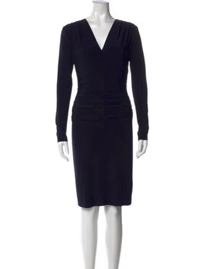 Pre-owned Norma Kamali V-neck Mini Dress In Black