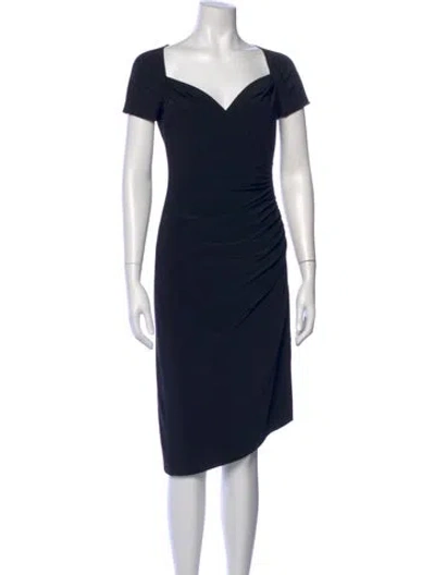 Pre-owned Norma Kamali V-neck Mini Dress In Black