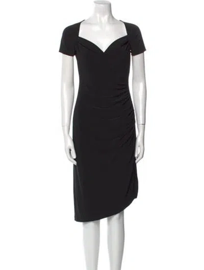 Pre-owned Norma Kamali V-neck Mini Dress In Black