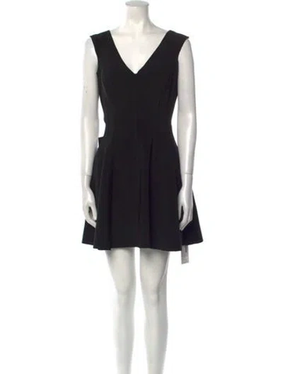 Pre-owned Norma Kamali V-neck Mini Dress In Multi