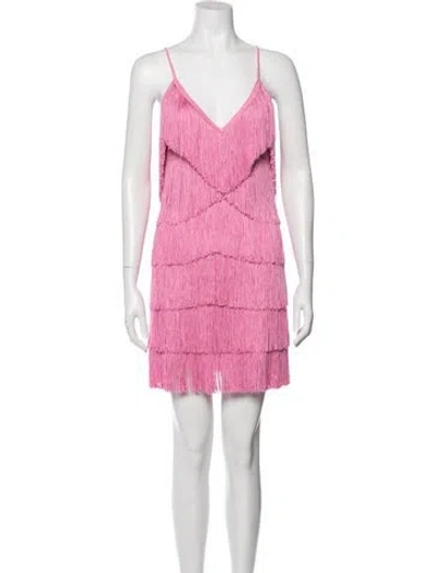 Pre-owned Norma Kamali V-neck Mini Dress W/ Tags In Pink