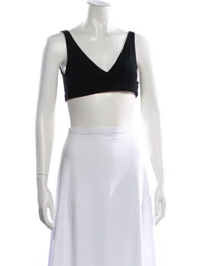 Pre-owned Norma Kamali V-neck Sleeveless Sports Bra In Blue