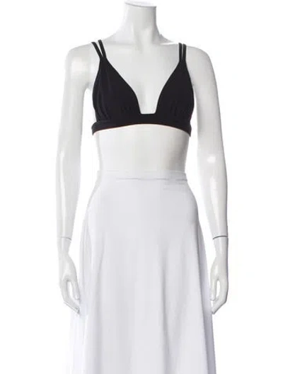 Pre-owned Norma Kamali V-neck Sleeveless Sports Bra In Blue