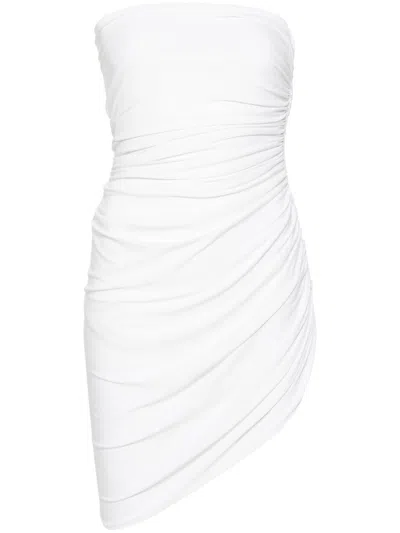 Norma Kamali Diana Strapless Minidress In Weiss