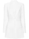 Norma Kamali Exposed-seams Single-breasted Blazer In White