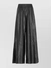 Norma Kamali Wide-leg Faux Leather Trousers And Pockets In Gray