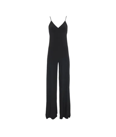 NORMA KAMALI NORMA KAMALI WIDE LEG JUMPSUITSTRAPS AND V-NECKLINE