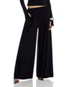 Shop Norma Kamali Wide Leg Pants In Black