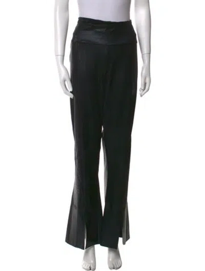 Pre-owned Norma Kamali Wide Leg Pants In Black