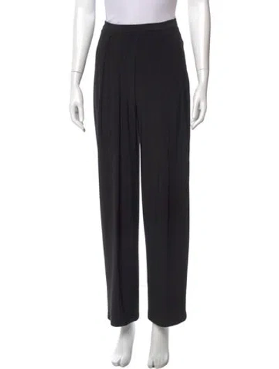 Pre-owned Norma Kamali Wide Leg Pants In Black