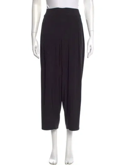 Pre-owned Norma Kamali Wide Leg Pants In Black