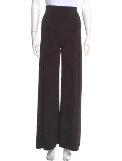 Pre-owned Norma Kamali Wide Leg Pants In Black