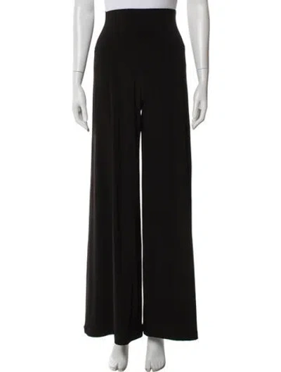 Pre-owned Norma Kamali Wide Leg Pants In Black