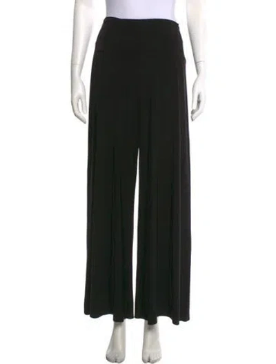 Pre-owned Norma Kamali Wide Leg Pants In Black