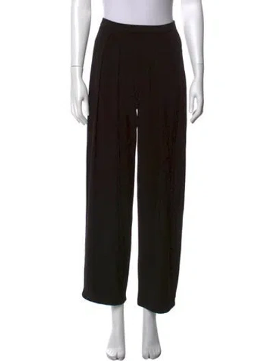 Pre-owned Norma Kamali Wide Leg Pants In Black