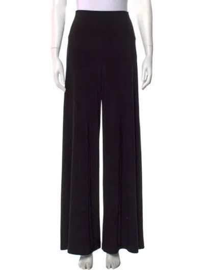 Pre-owned Norma Kamali Wide Leg Pants In Black