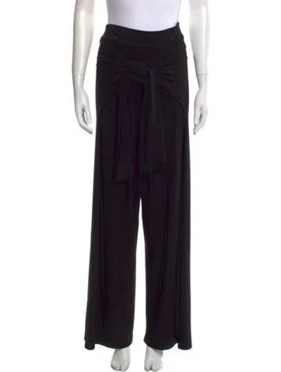 Pre-owned Norma Kamali Wide Leg Pants In Black