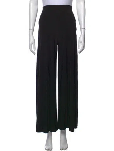 Pre-owned Norma Kamali Wide Leg Pants In Black