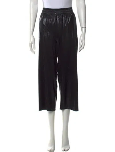 Pre-owned Norma Kamali Wide Leg Pants In Black