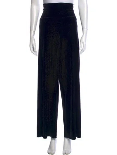 Pre-owned Norma Kamali Wide Leg Pants In Black