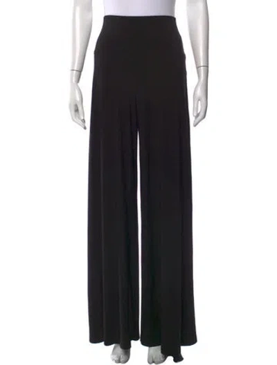 Pre-owned Norma Kamali Wide Leg Pants In Black