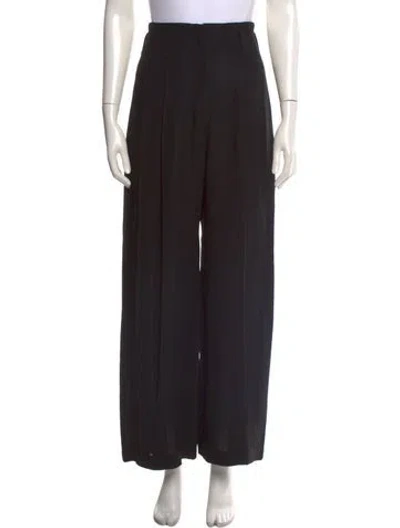 Pre-owned Norma Kamali Wide Leg Pants In Black