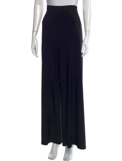 Pre-owned Norma Kamali Wide Leg Pants In Black