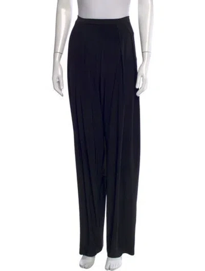 Pre-owned Norma Kamali Wide Leg Pants In Black