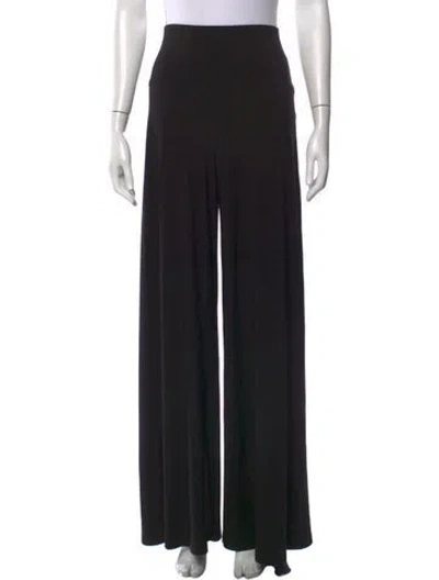 Pre-owned Norma Kamali Wide Leg Pants In Black