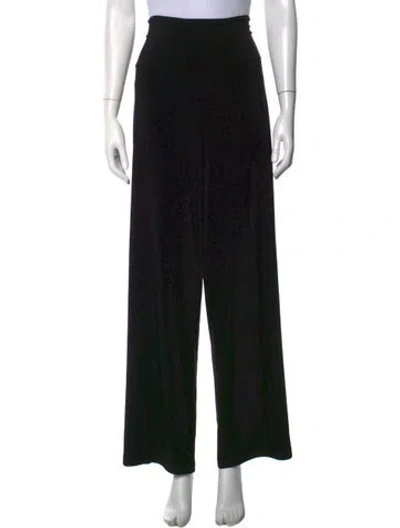 Pre-owned Norma Kamali Wide Leg Pants In Black