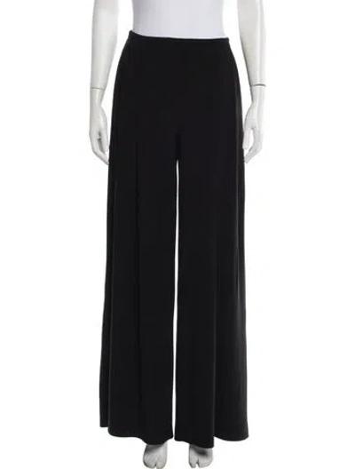Pre-owned Norma Kamali Wide Leg Pants In Black