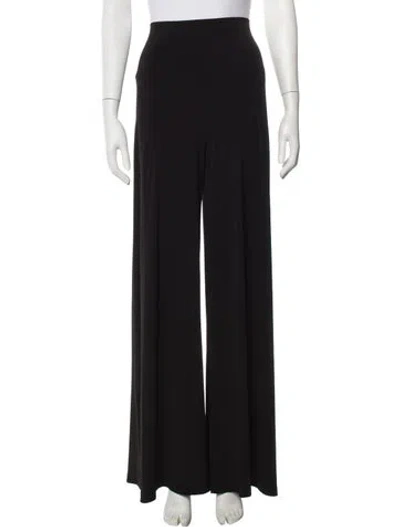 Pre-owned Norma Kamali Wide Leg Pants In Black