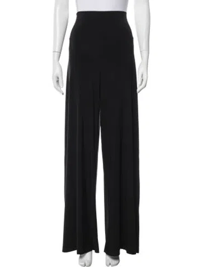 Pre-owned Norma Kamali Wide Leg Pants In Black