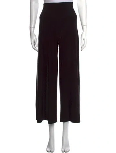 Pre-owned Norma Kamali Wide Leg Pants In Black