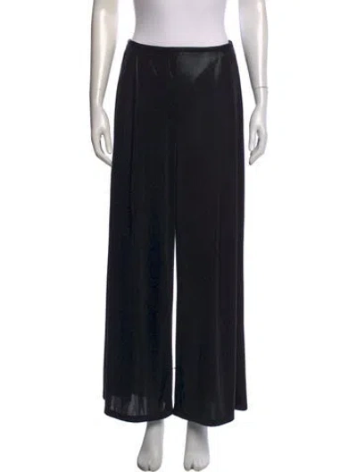 Pre-owned Norma Kamali Wide Leg Pants In Black