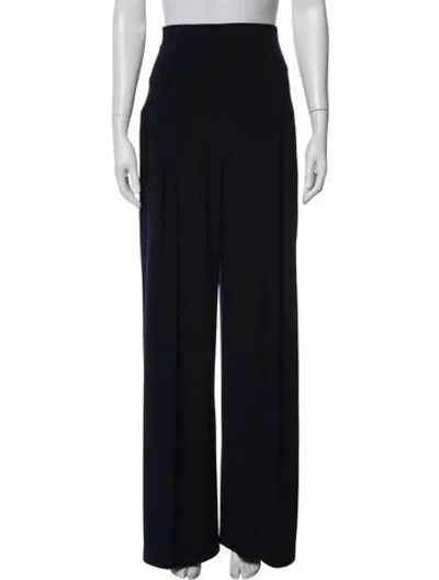 Pre-owned Norma Kamali Wide Leg Pants In Blue