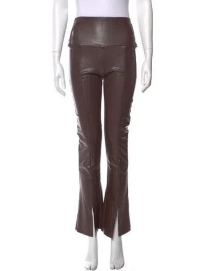 Pre-owned Norma Kamali Wide Leg Pants In Brown