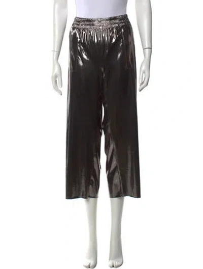 Pre-owned Norma Kamali Wide Leg Pants In Gray